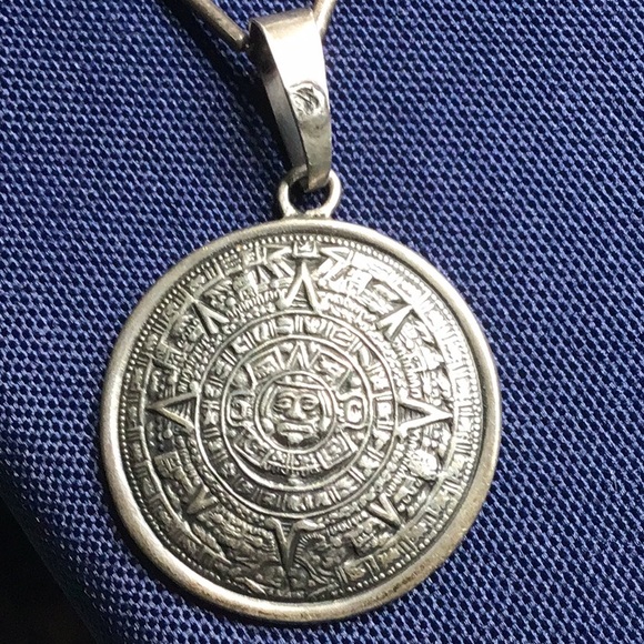Aztec pendant made in Taxco Mexico 925  TC-106 is stamped on the back - Picture 4 of 4
